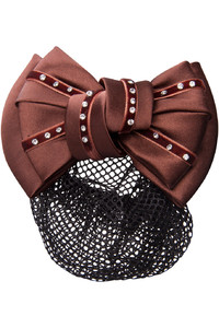 2022 Imperial Riding Womens Hairbow with knot net KL63500000 - Brown